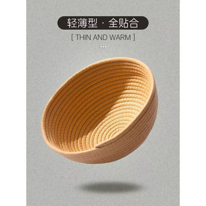 Rattan Cat Bed with Scratching Surface