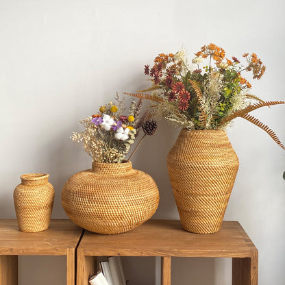 Rattan storage basket