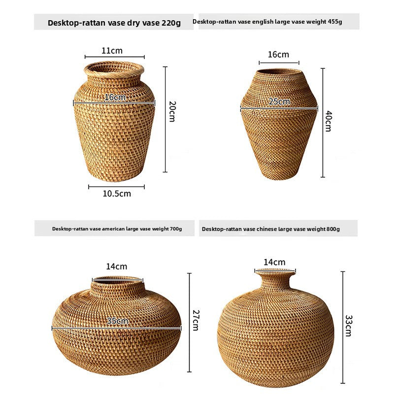 Rattan storage basket