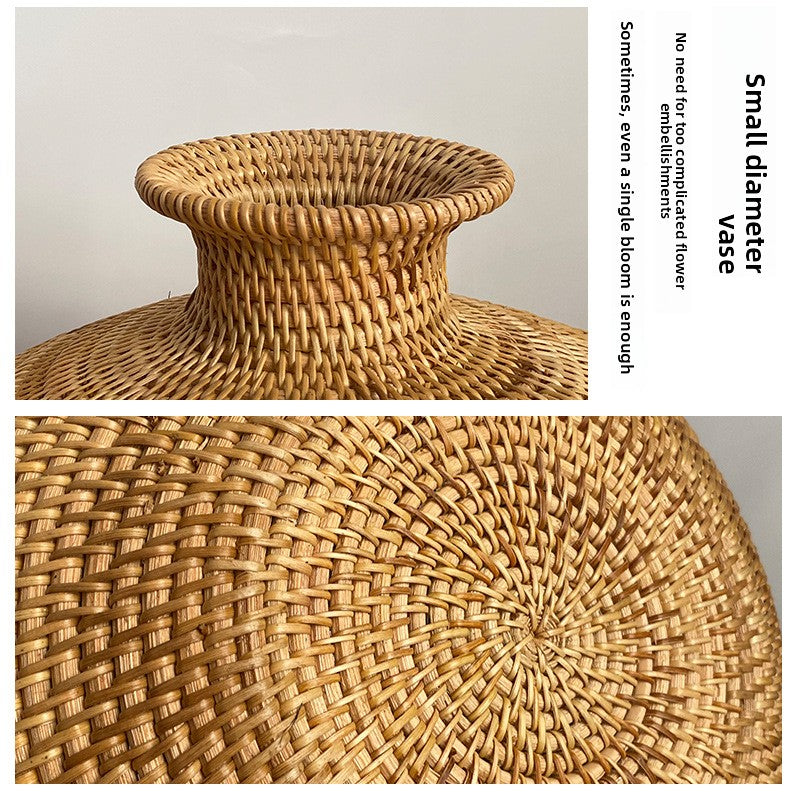 Rattan storage basket