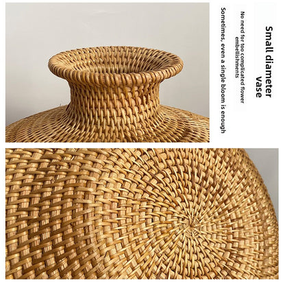 Rattan storage basket