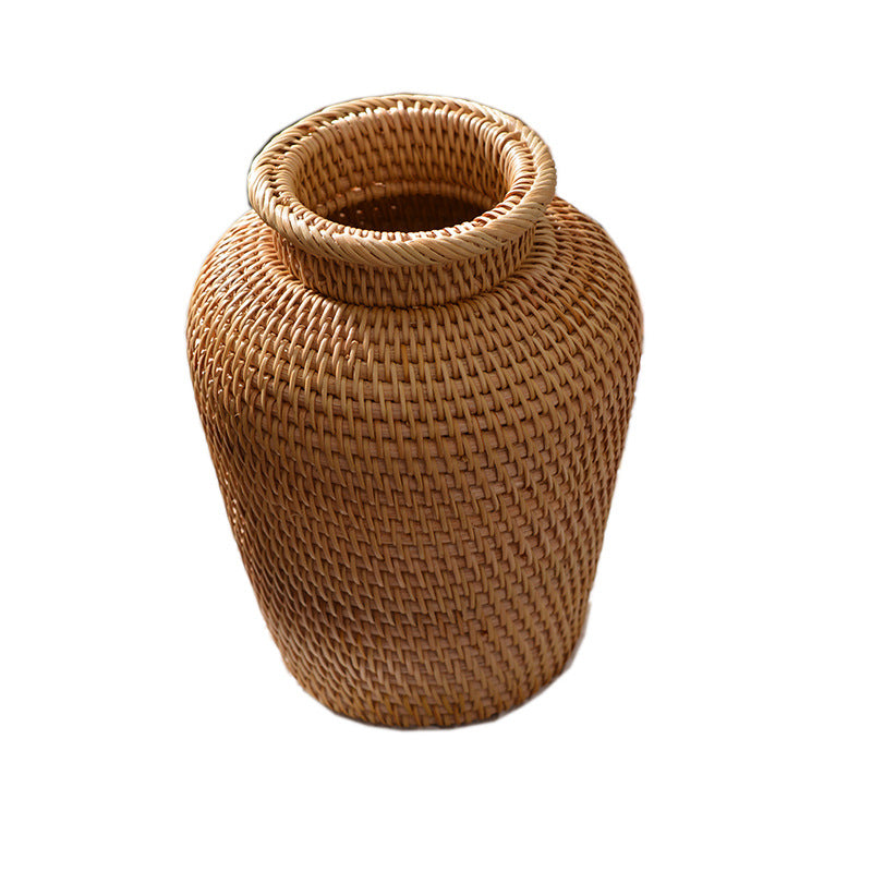 Rattan storage basket