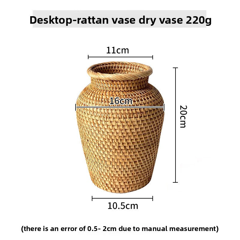 Rattan storage basket