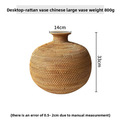 Rattan storage basket