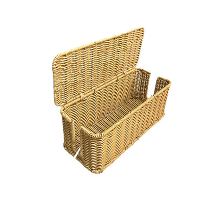 Rattan Style Cable Management Box with Lid