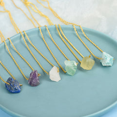 White Crystal Gold Chain