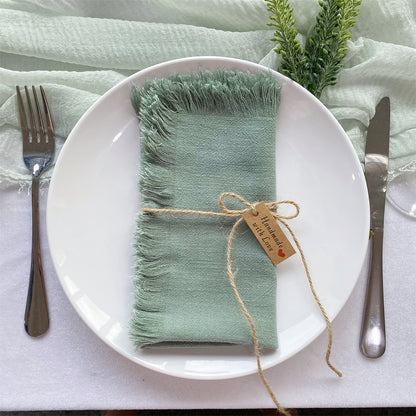 Raw Edge Linen Cotton Table Mat
