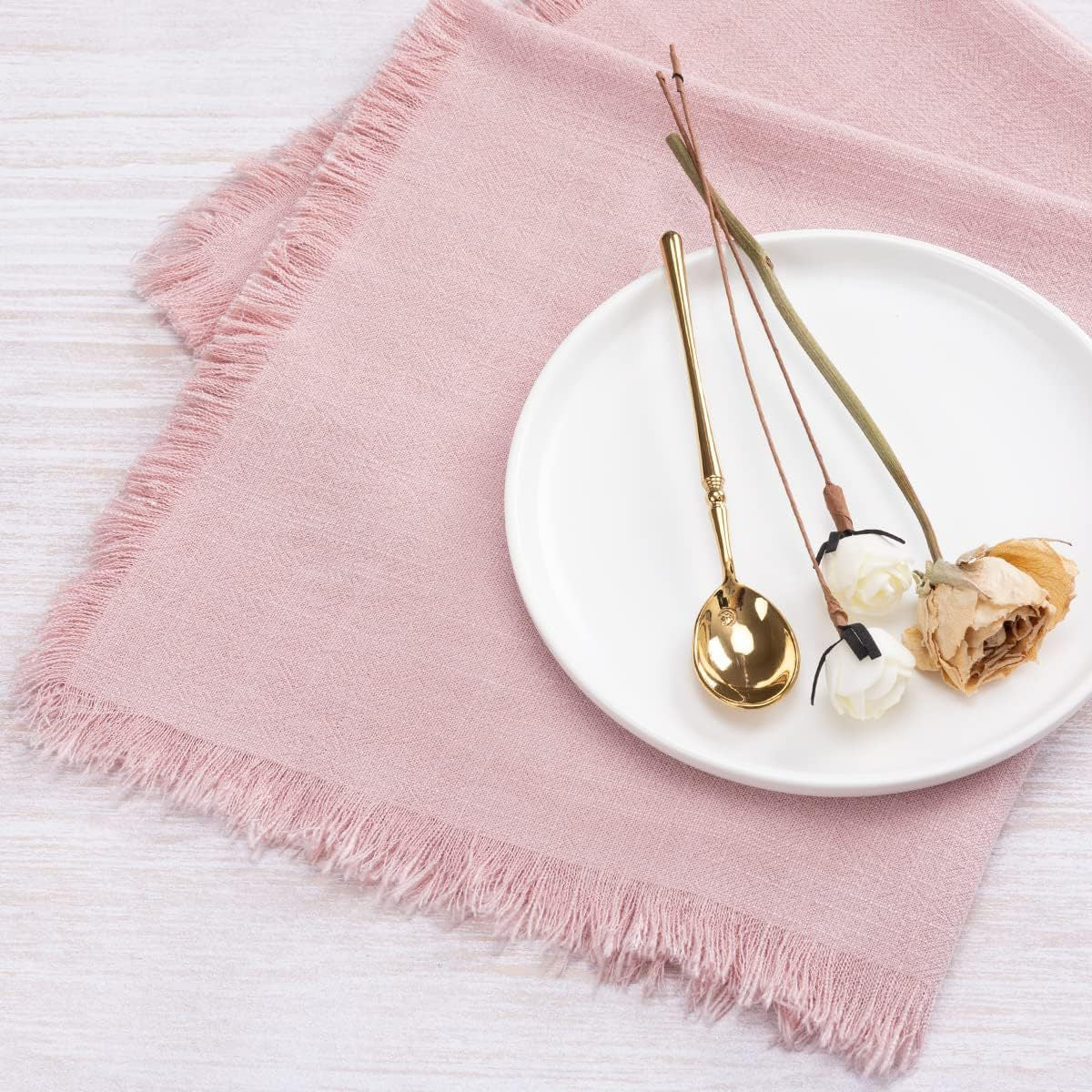 Raw Edge Linen Cotton Table Mat