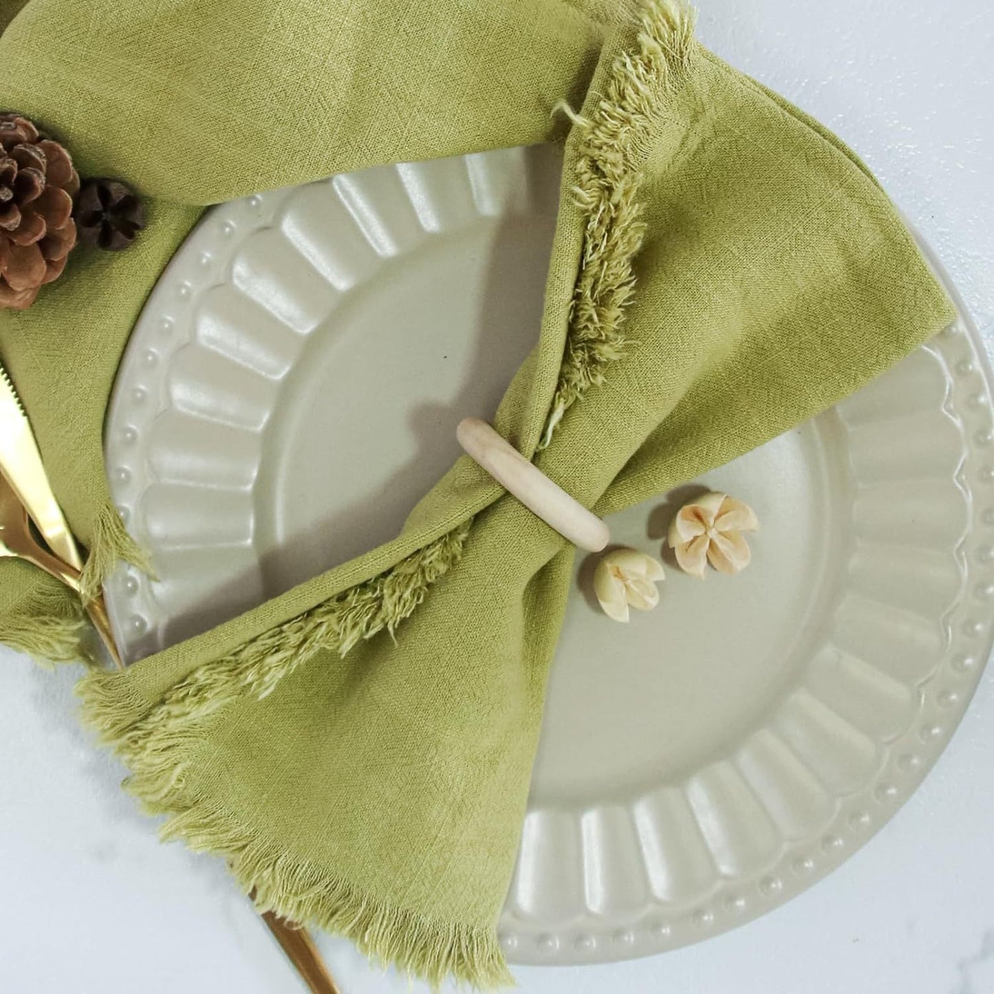 Raw Edge Linen Cotton Table Mat
