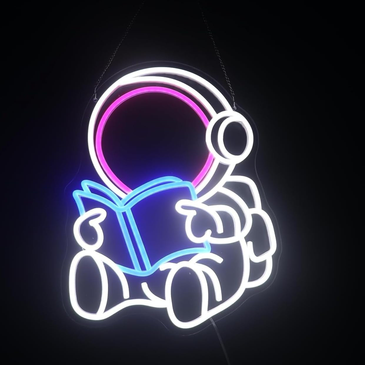 Reading Books Neon Sign