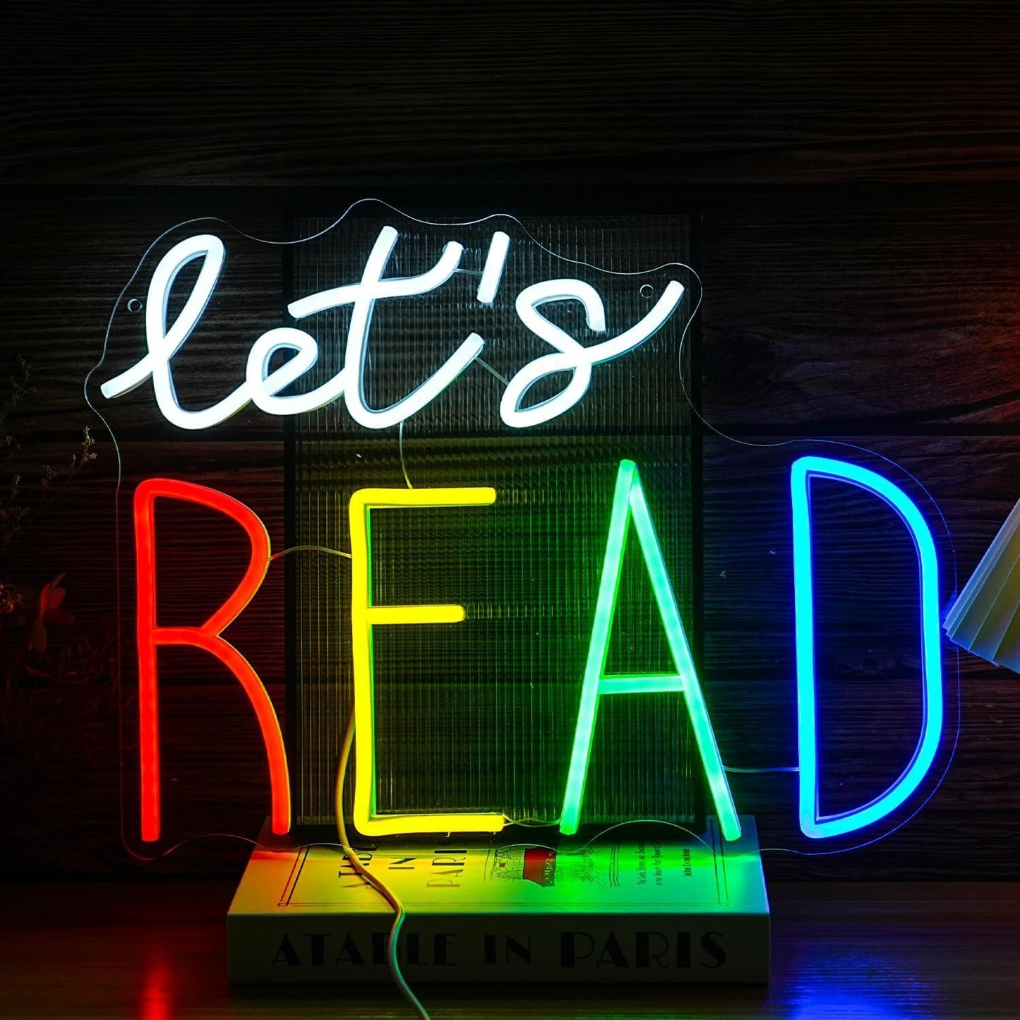 Reading Books Neon Sign