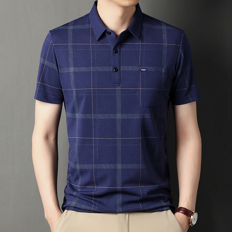 Real Flap Pocket Pantss Thin Stripesd Polo Shirt
