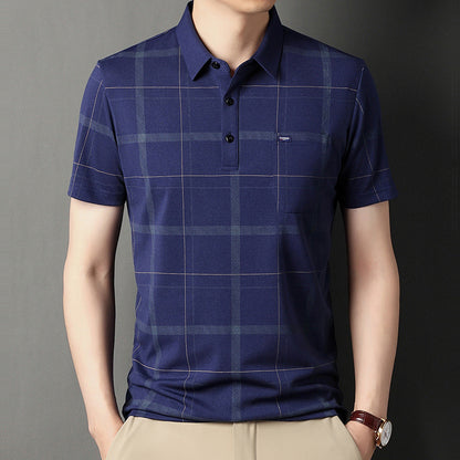 Real Flap Pocket Pantss Thin Stripesd Polo Shirt