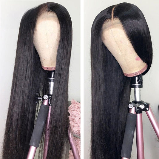 Real human hair wig with lace head cover