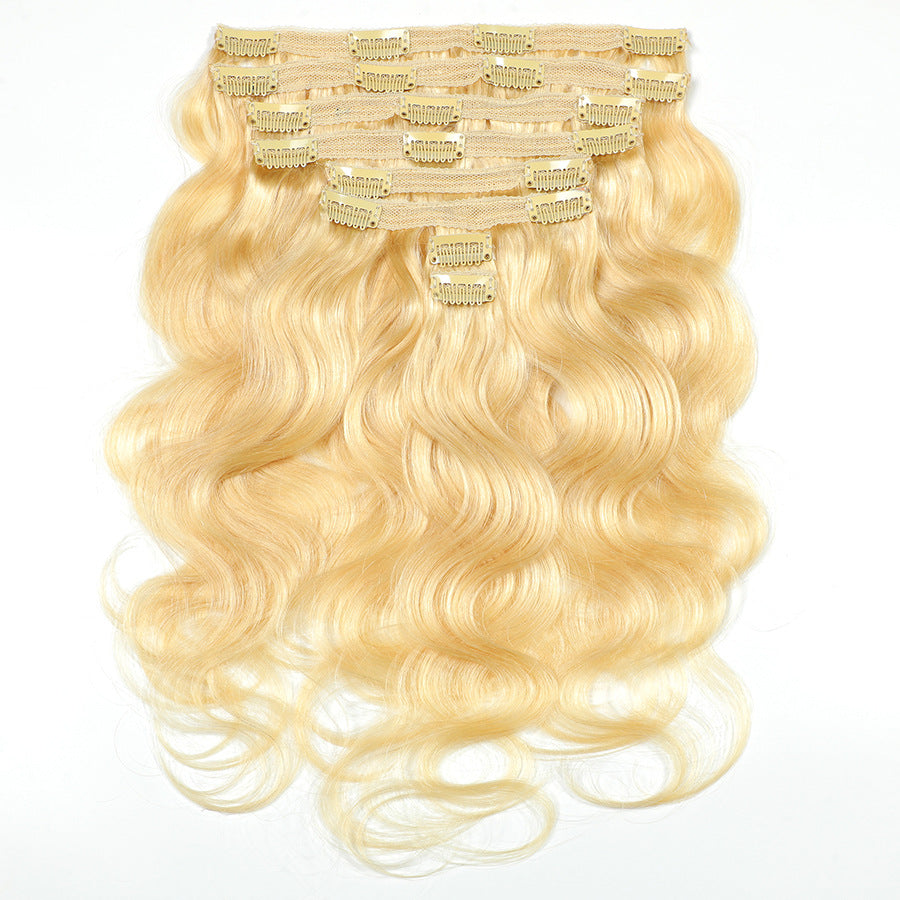 Real person wearing a wig