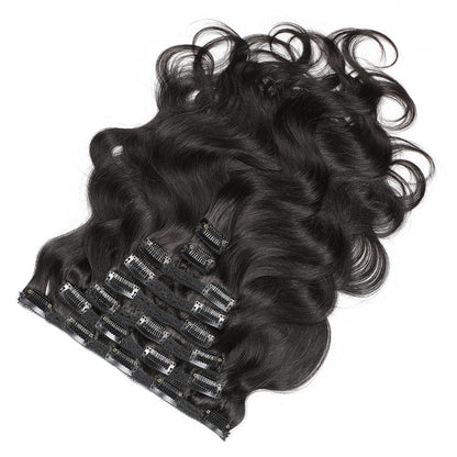 Real person wearing a wig