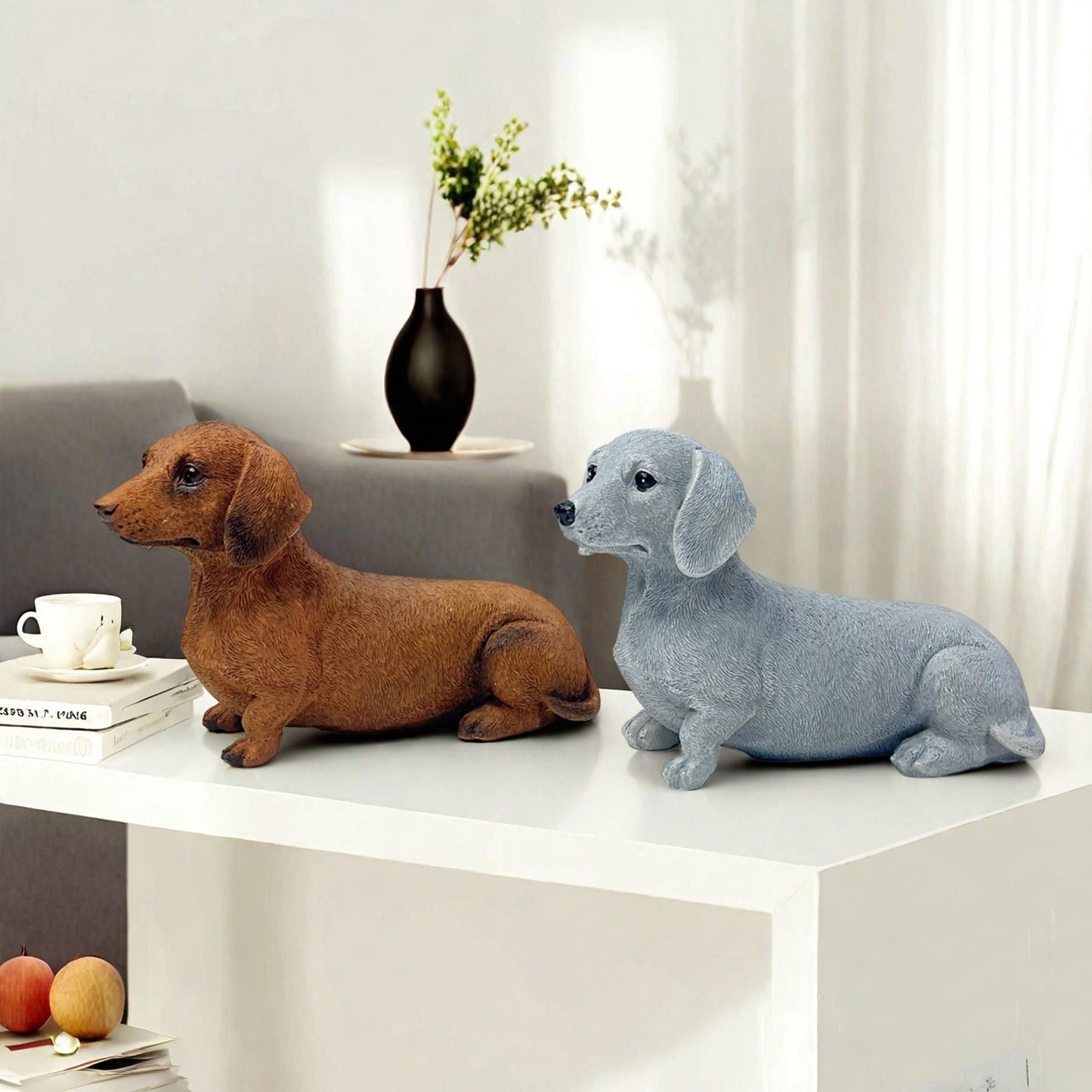 Realistic Dachshund Resin Decorative Ornament