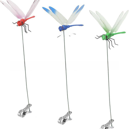 Realistic Dragonfly Clip for Garden Decoration