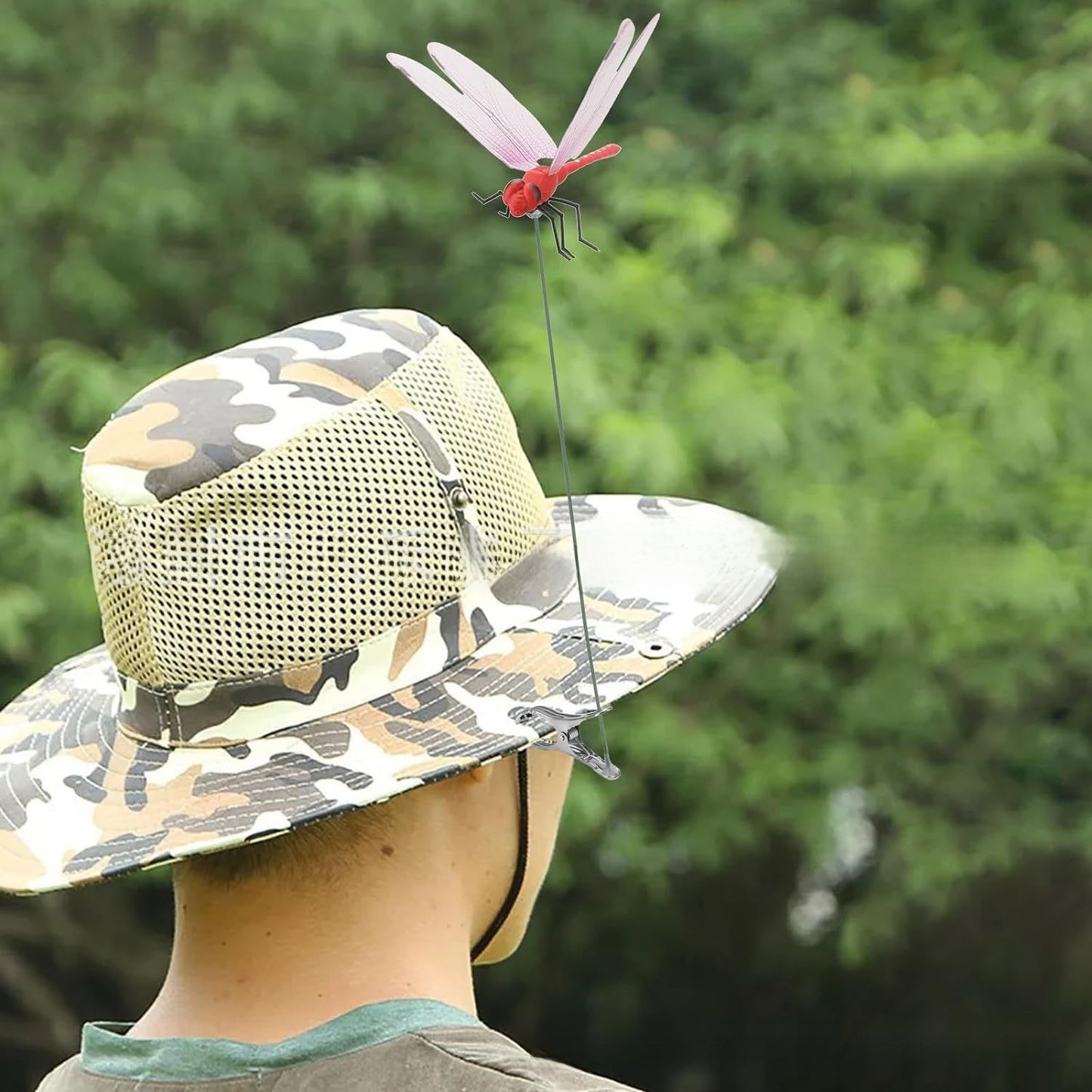 Realistic Dragonfly Clip for Garden Decoration