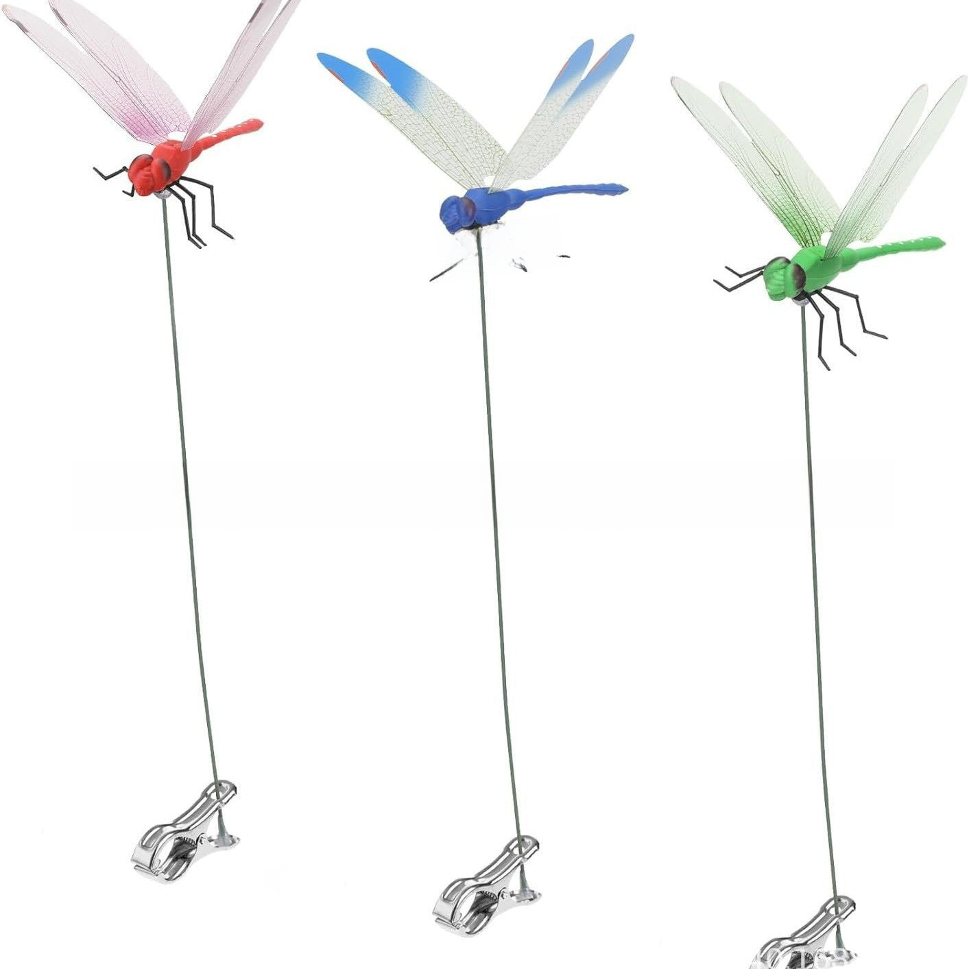 Realistic Dragonfly Clip for Garden Decoration