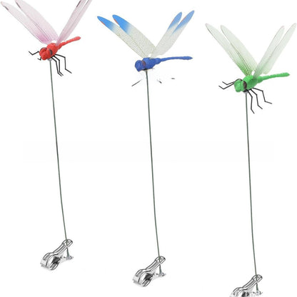 Realistic Dragonfly Clip for Garden Decoration