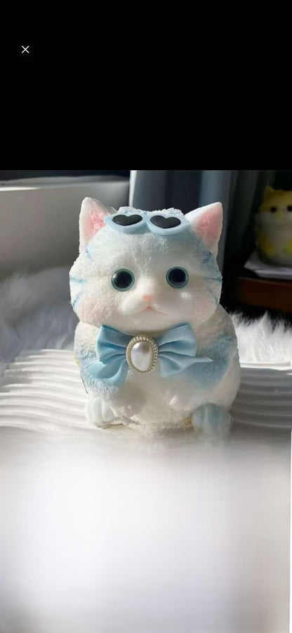 Realistic Fat Cat Squeezable Toy