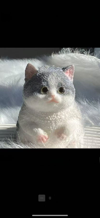 Realistic Fat Cat Squeezable Toy