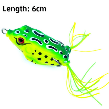 Realistic Frog Fishing Lure with Double Hooks