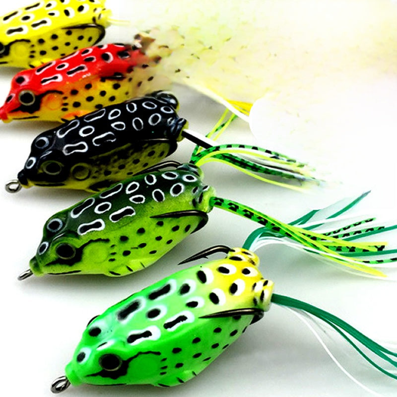 Realistic Frog Fishing Lure with Double Hooks