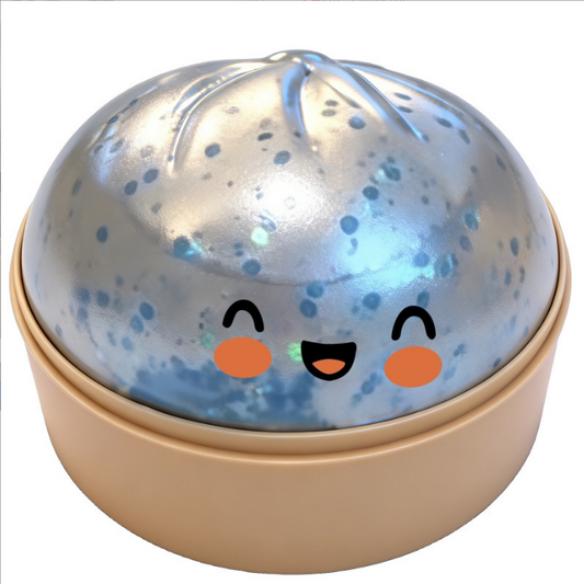 Realistic Glitter Bun Squishy Toy