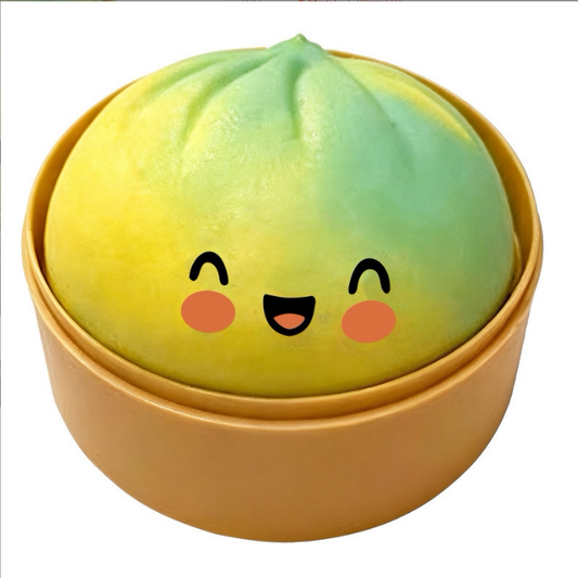 Realistic Glitter Bun Squishy Toy
