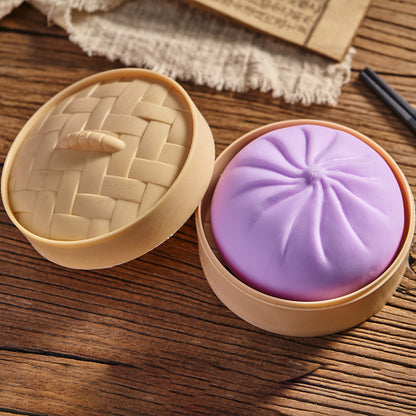 Realistic Steamer Bun Stress Relief Squeeze Toy