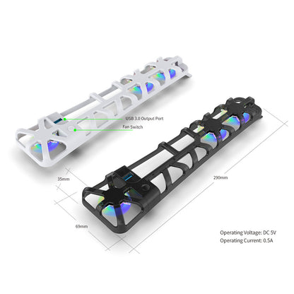 Rear-mounted blue light fan