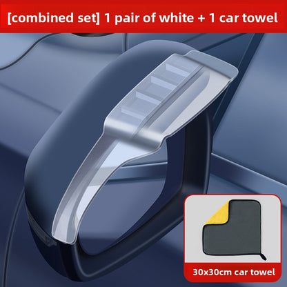 Rearview Mirror Rain Guard with Deflector