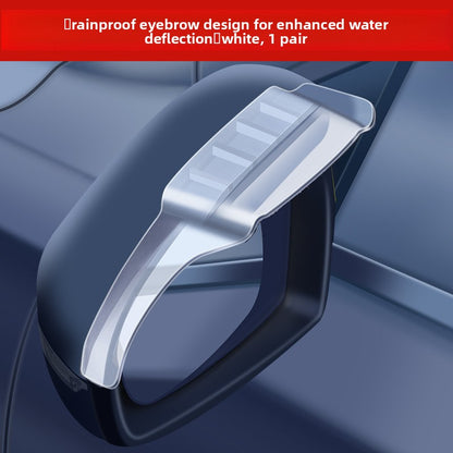 Rearview Mirror Rain Guard with Deflector