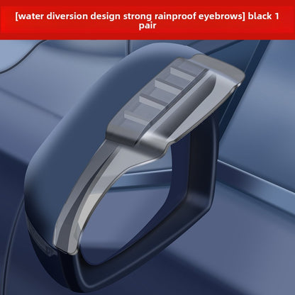 Rearview Mirror Rain Guard with Deflector