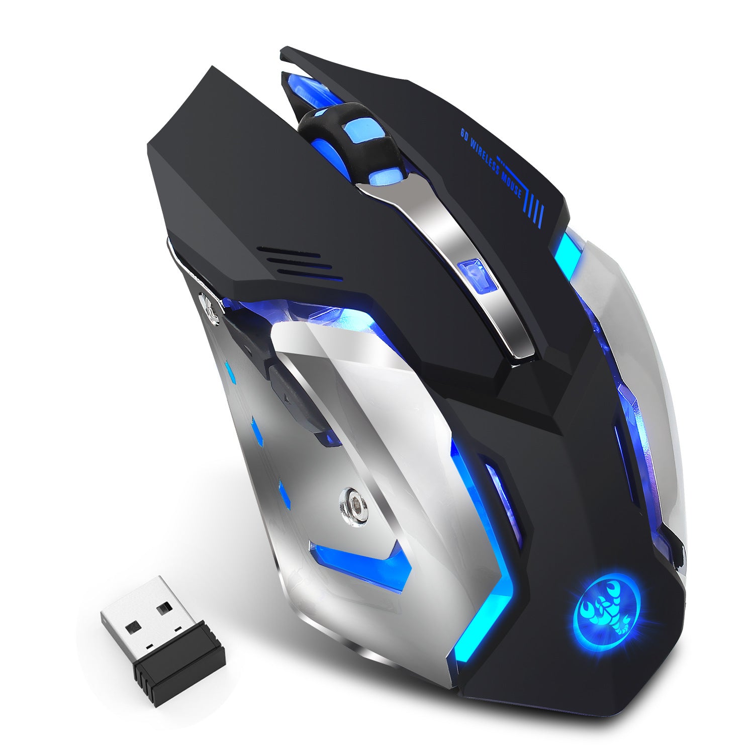 Rechargeable 2.4G Wireless Gaming Mouse with RGB Light