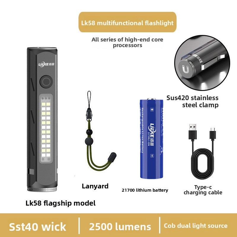 Rechargeable Aluminum LED Flashlight