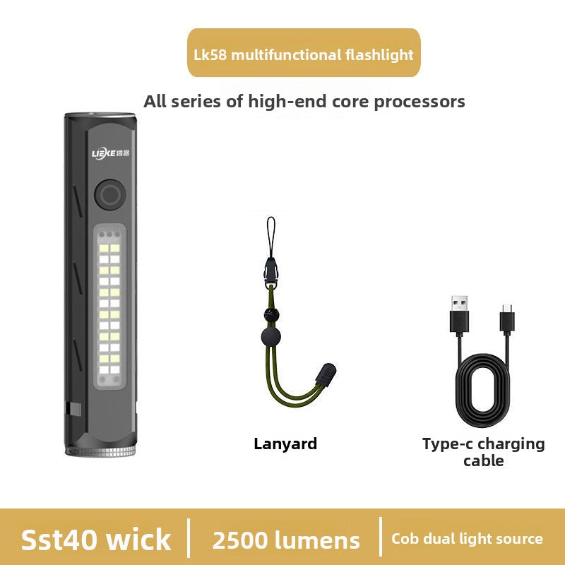 Rechargeable Aluminum LED Flashlight