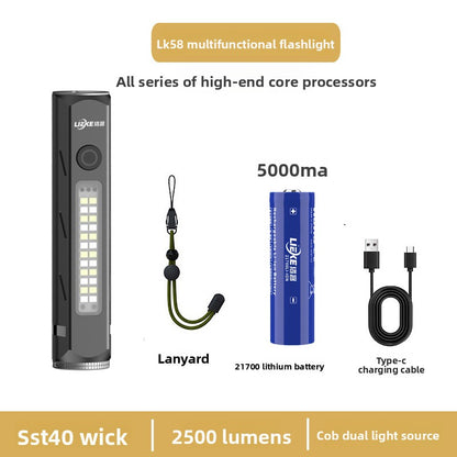 Rechargeable Aluminum LED Flashlight
