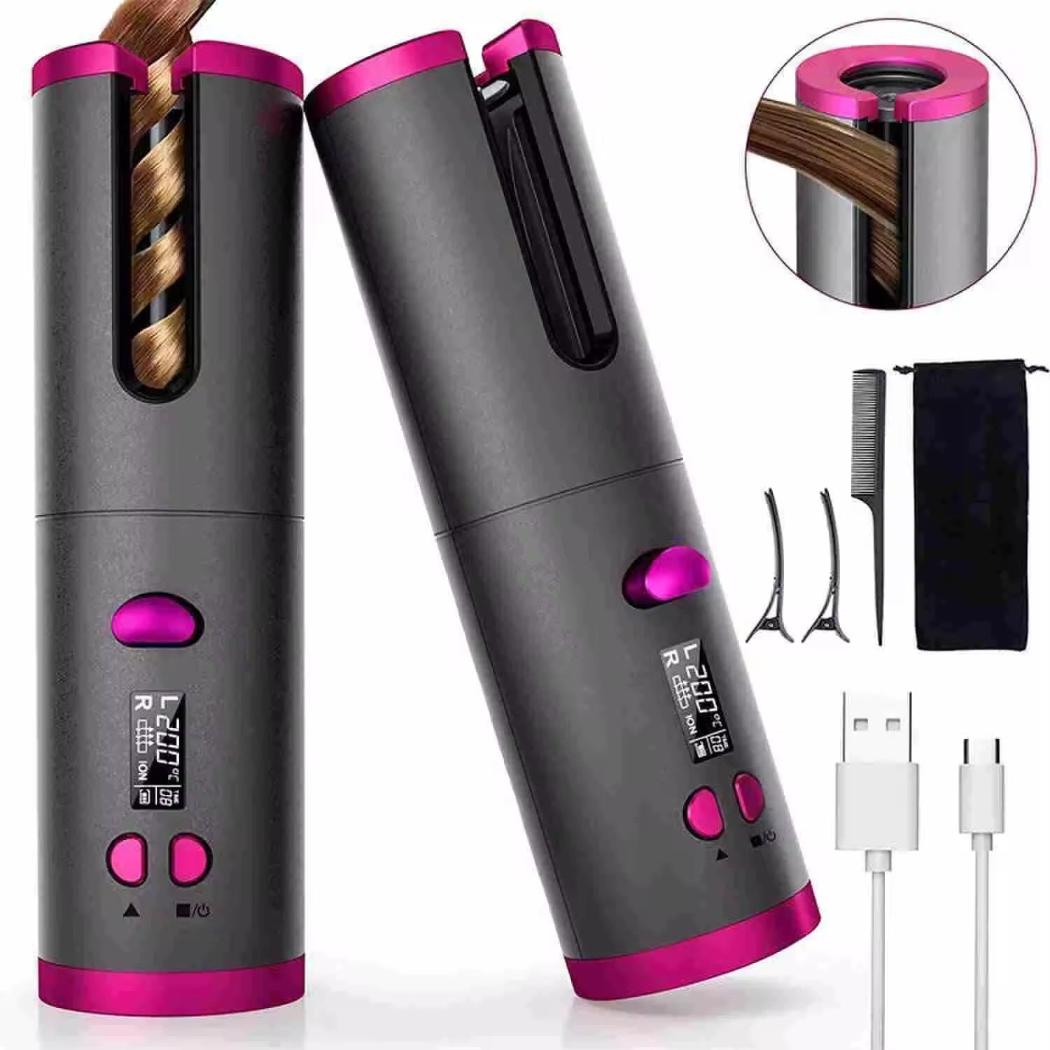 Rechargeable Automatic Hair Curling Iron
