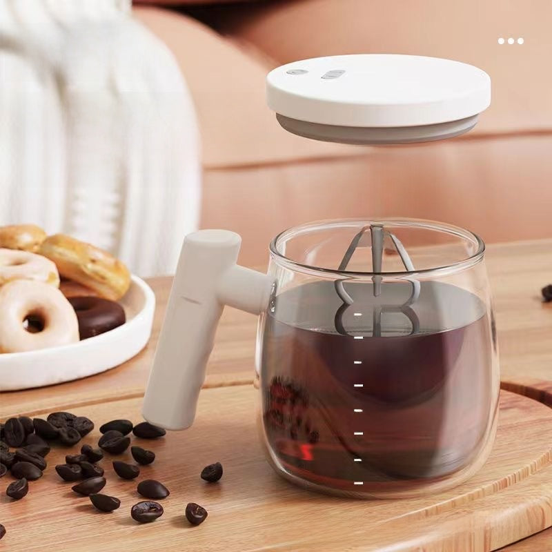 Rechargeable automatic mixing cup