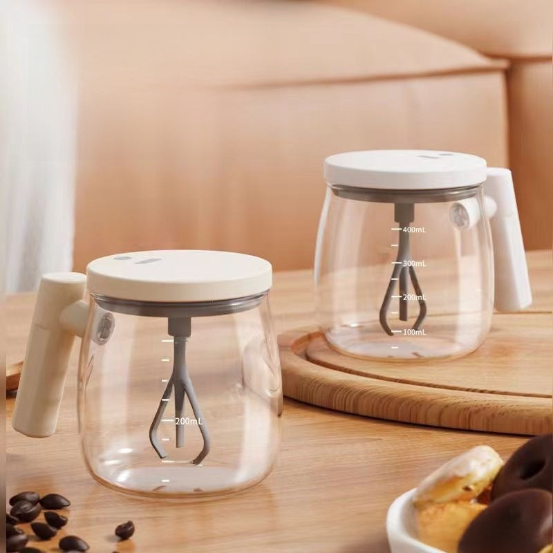Rechargeable automatic mixing cup