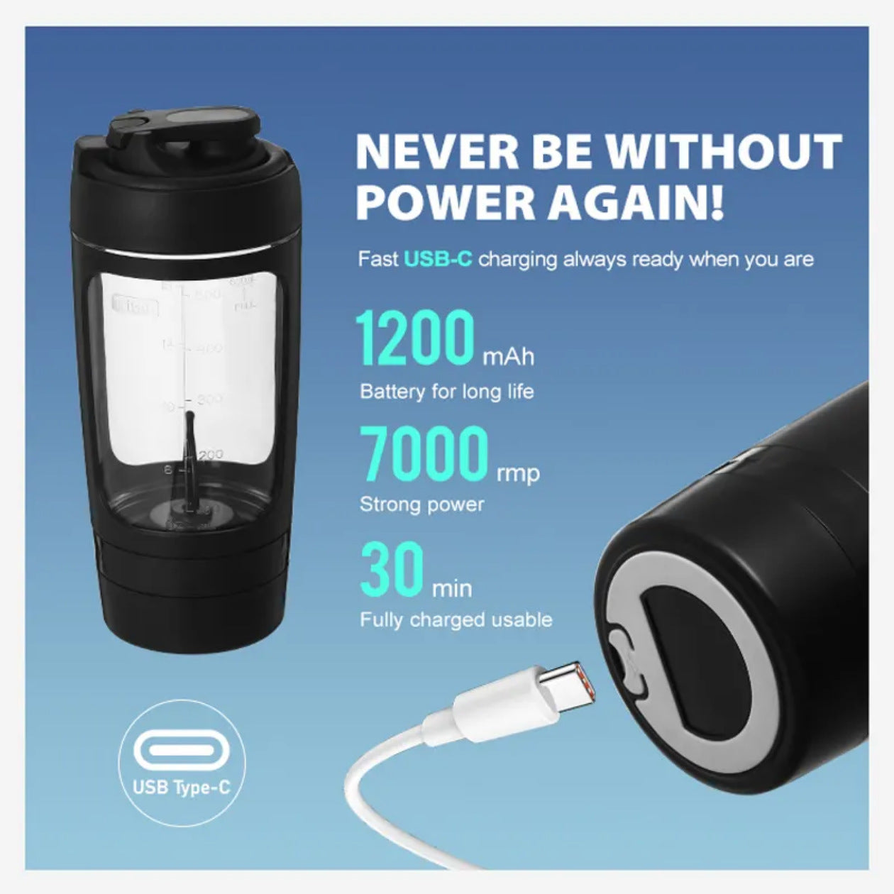 Rechargeable Automatic Mixing Shaker Cup