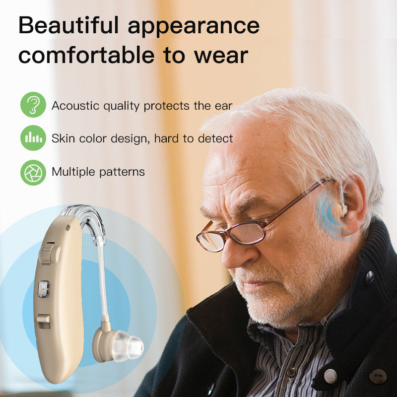 Rechargeable Behind-the-Ear Sound Amplifier for Elderly