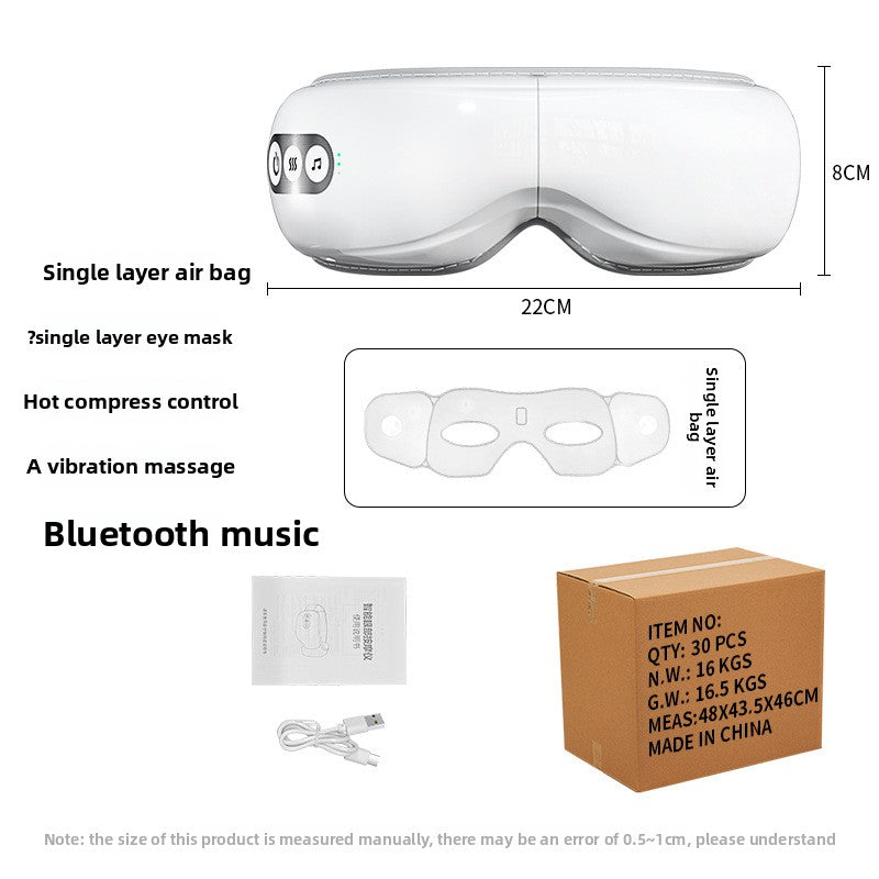 Rechargeable Bluetooth Eye Massager with Heat Therapy