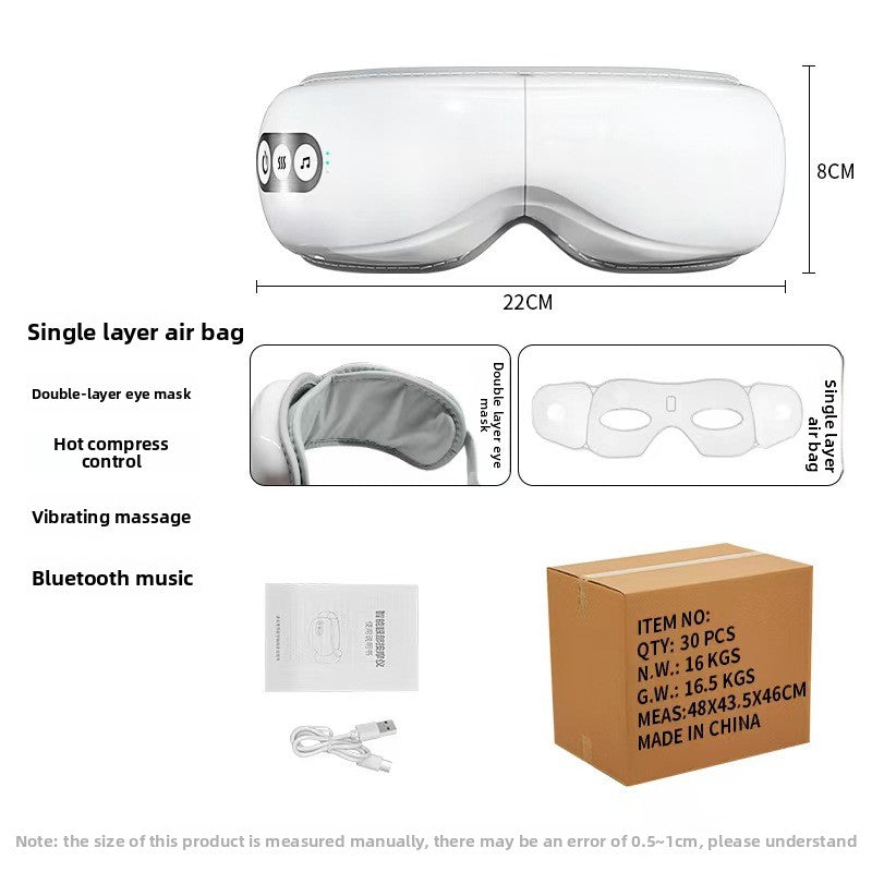 Rechargeable Bluetooth Eye Massager with Heat Therapy