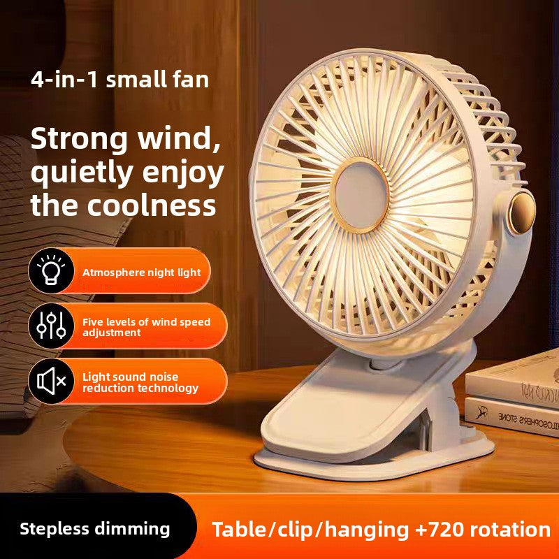 Rechargeable clip electric fan