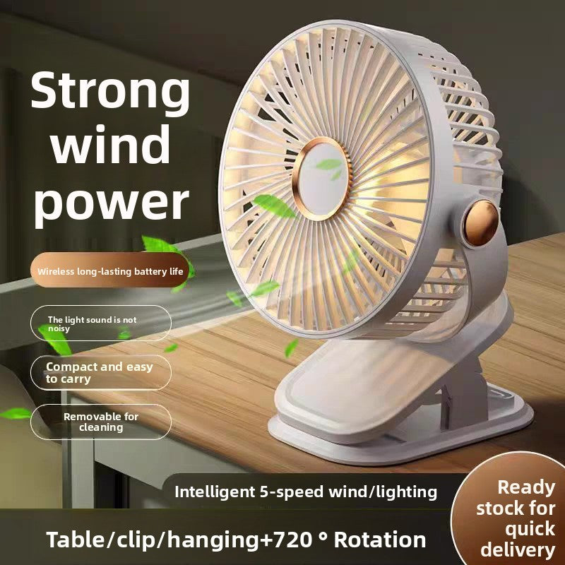 Rechargeable clip electric fan