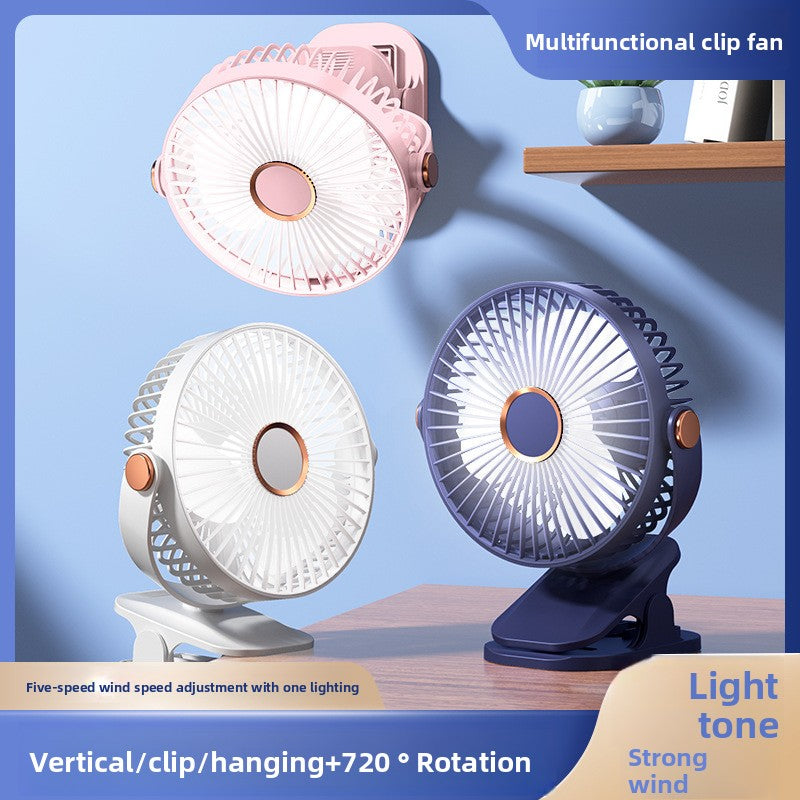 Rechargeable clip electric fan